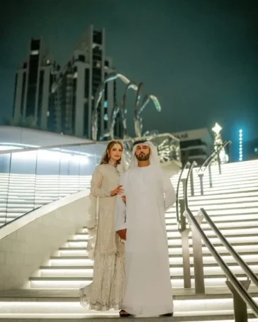 Discover the stunning and affordable Neelam Muneer Nikkah Outfit: Price Revealed! A dreamy Baroque dress priced at just 29,900 PKR.