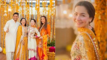 Hania Aamir Looks Stunning in Yellow at Maria Unera’s Mayun