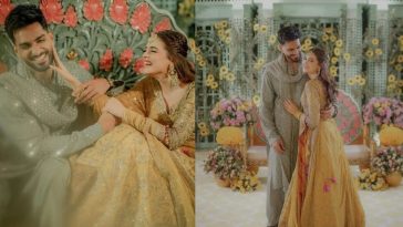 Omer Shahzad & Shanzay Lodhi Radiate in Haldi Shoot