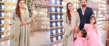 Aiman & Muneeb Shine with Daughters at Maaz’s Walima